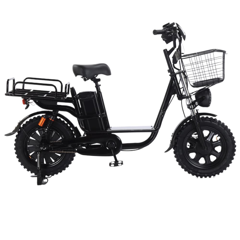 e-bike Russian Version 16-inch Cargo Electric Bicycle for Delivery, Commuting Electric Bike with Lithium Battery