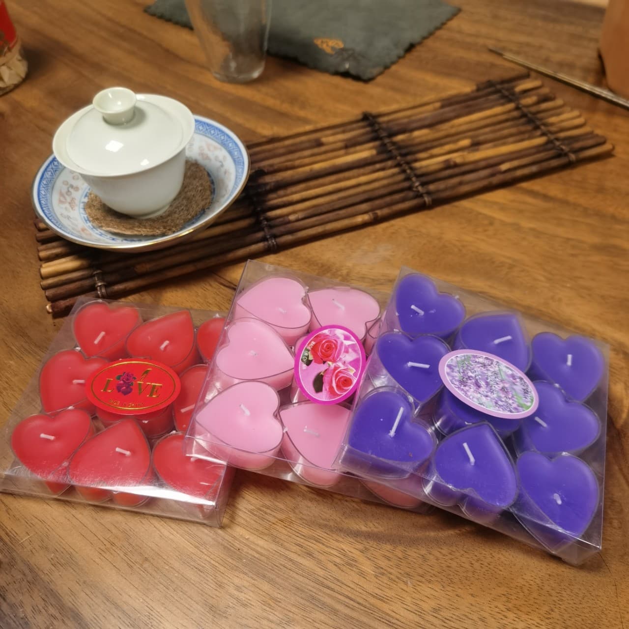 Creative Aromatherapy Candles Heart-Shaped Candles Romantic Surprise Creative Proposal Birthday Party Candles Tea Wax Candlelight