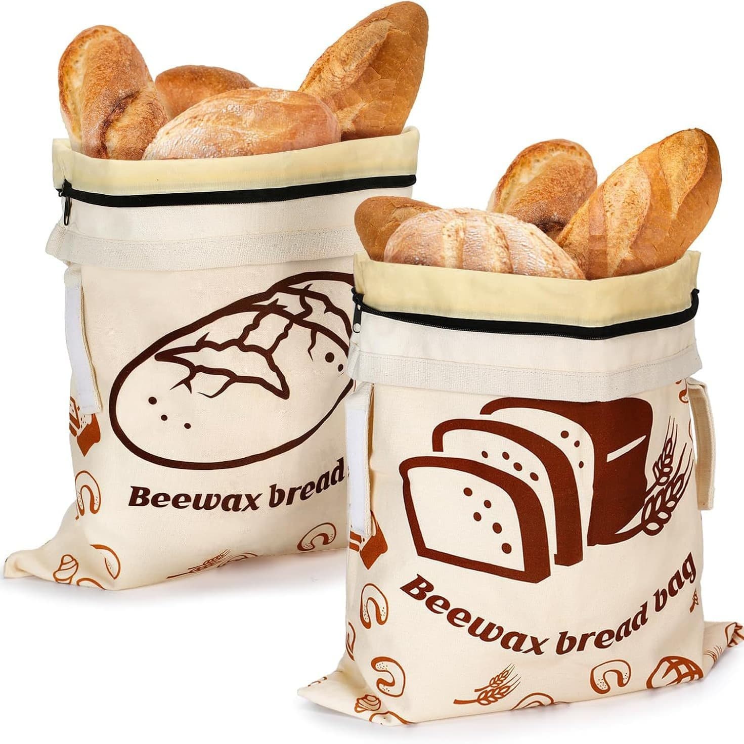 Zippered Beeswax Bread Bag Amazon’s Hottest Beeswax Cloth Cotton Beeswax Preserved Bread Bag