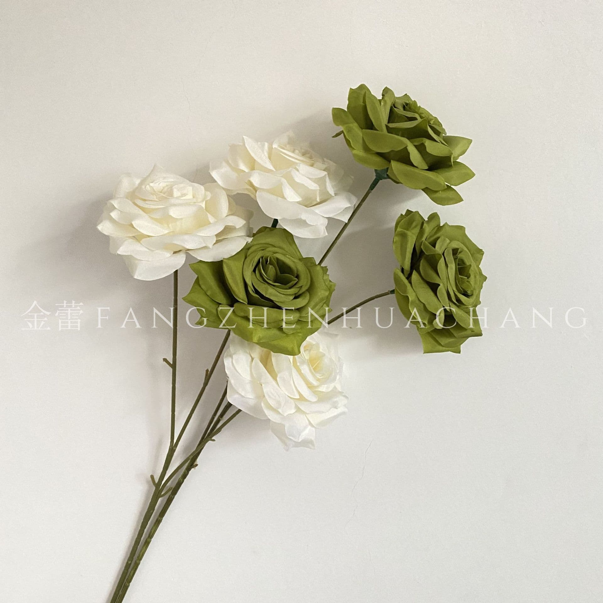 Wedding Artificial Flower Wholesale 3-Head Diamond Rose Cascade Wedding Aisle Guide Photography Prop Faux Floral Decoration Artificial