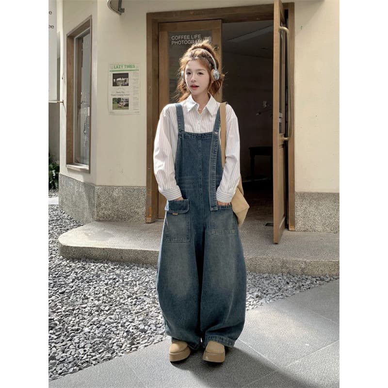 Multiplicative Design Youthful Denim Overalls for Women Spring Fall 2026 New Style Campus Trend Versatile and Stylish