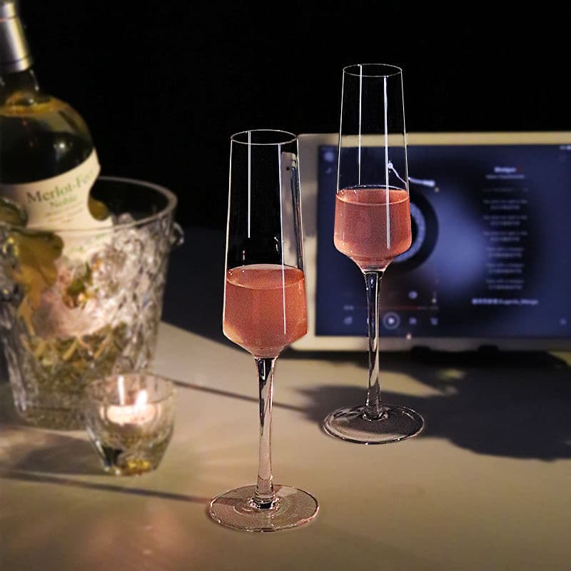 Champagne Glass High Appearance Glass Goblet Cocktail Wine Glass Home Crystal Glass Tipsy Set Wine Glass