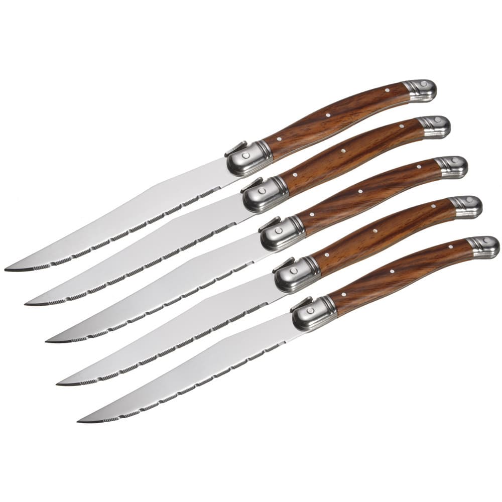 Cross-border Manufacturer Stock Western Tableware Wood Grain Plastic Handle Steak Knife Beef Cutlery Knife Western Dining Knife