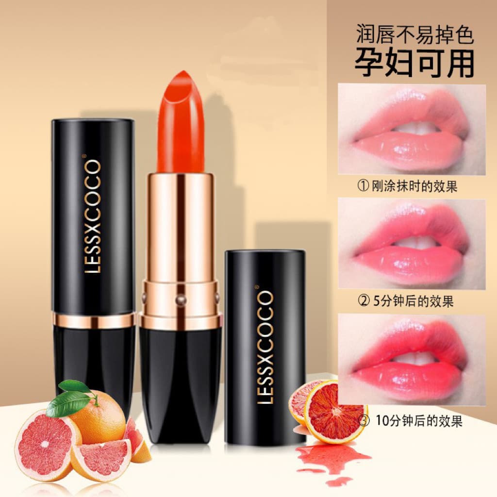 LESSXCOCO Color Changing Lipstick Vaseline Lip Balm Temperature Changing Lipstick Moisturizing Anti-Dryness Bullet Lipstick Premium Brand