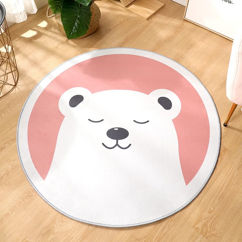 Living Room Hanging Basket Round Crystal Velvet Carpet Computer Chair Home Cute Cartoon Kids Bedroom Durable Bedside Rug