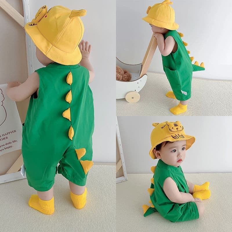 Baby Girl Romper Summer Newborn Baby Clothes Boys' Short-Sleeve Thin Cotton Crawling Pajamas for Outdoor Wear