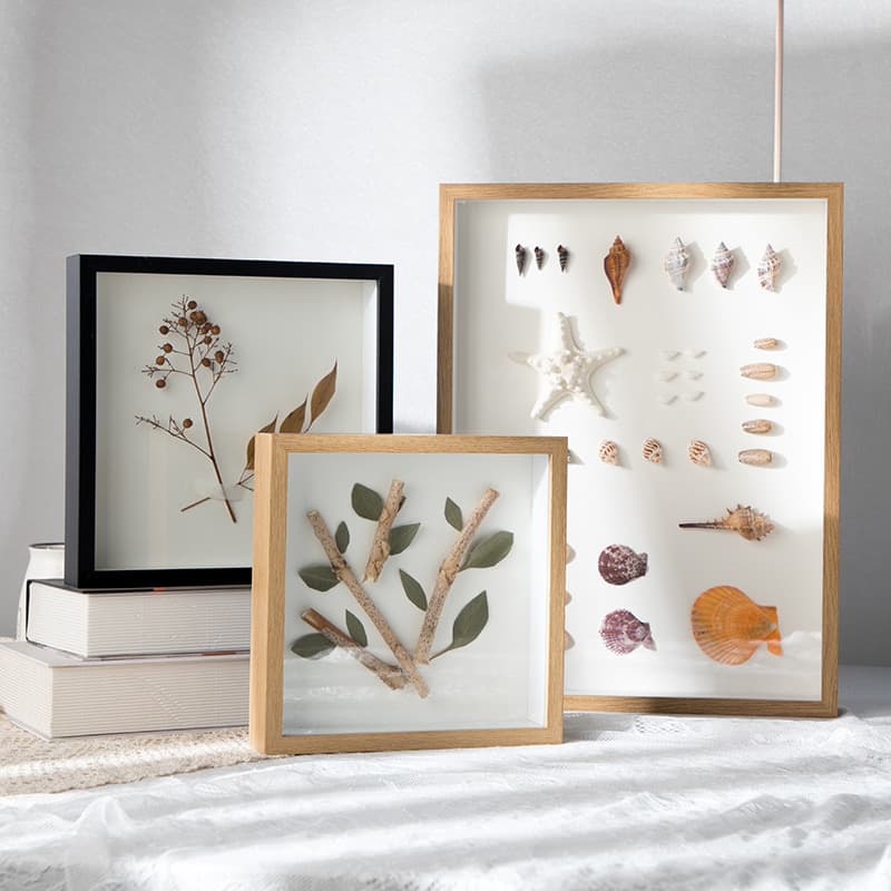 Specimen Frame Light Painting Hollow 3D Photo Frame DIY Creative Dried Flower Chinese Style Decorative Frame Factory Wholesale 6x7x8 Inch