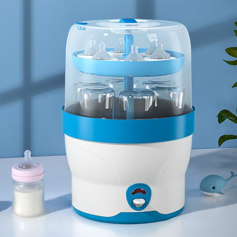 Whale Love Baby Bottle Steam Sterilizer with Dry Burn Protection, Pacifier Sterilizer
