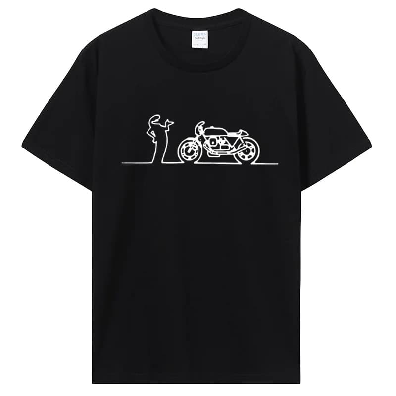 Men's Women's Motorola Line Nomad T-Shirt Line Crew TV Series Cotton T-Shirt Hip Hop T-Shirt Street