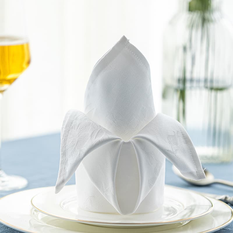 White rose flower napkin, cotton satin napkin, satin cloth mat, colorful napkin decorative cloth