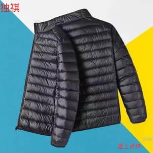 Stand Collar Hooded Down Cotton Coat Men's Autumn Winter Lightweight Youth Special Price Clearance Discontinued Brand Short Plus Size