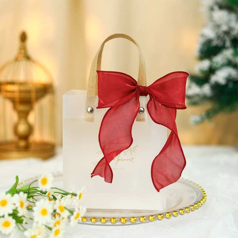 Transparent Teacher's Day PP Frosted Gift Bag High-End Small Souvenir Handbag Birthday Packaging Gift Box Wholesale