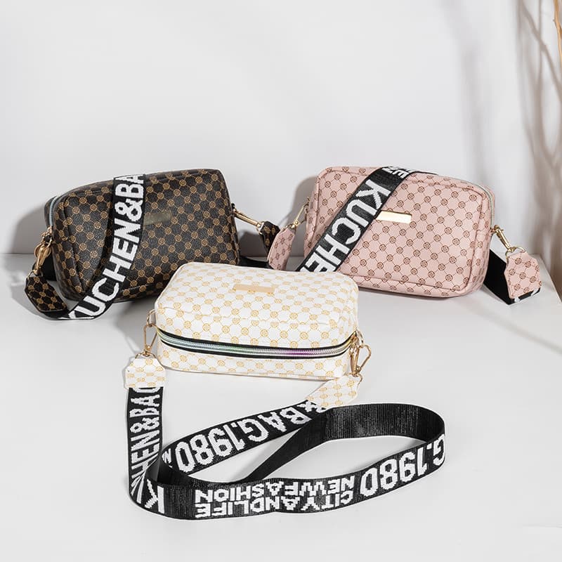 2025 New Trendy Printed Small Square Bag for Women, Crossbody Shoulder Camera Bag, Handmade, Drop Shipping