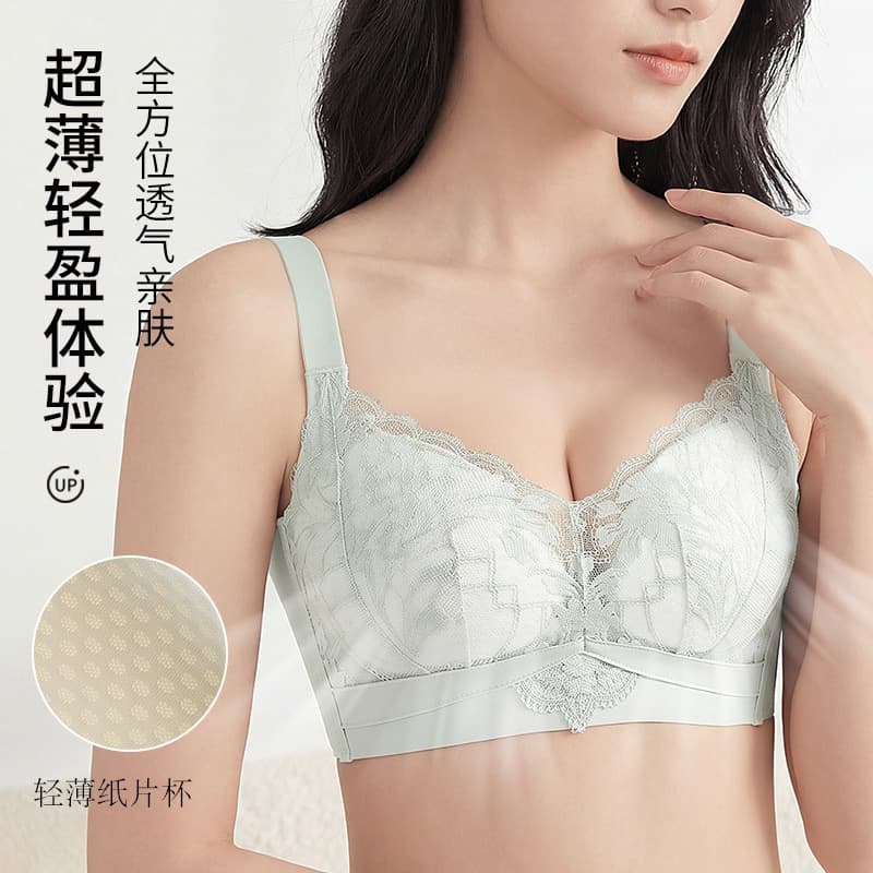 Thin Paper Cup Bra, Seamless Side Wire-Free Push-Up Breathable Bra, Adjustable Lift Bra, Cloud-Soft Comfortable Bra