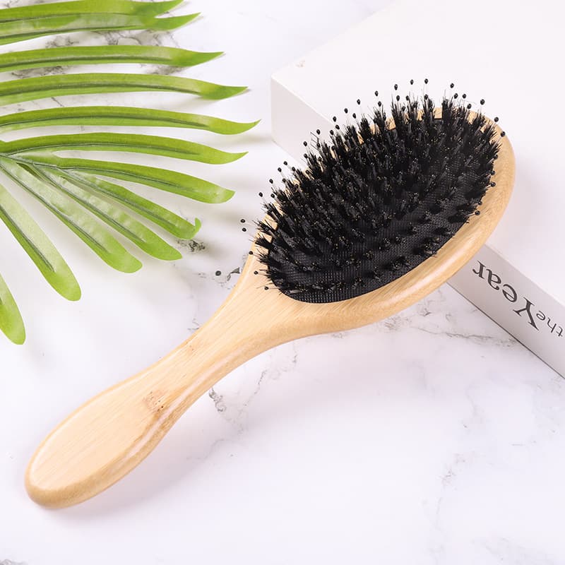 Pig bristle wood comb scalp massage girls special comb pointed tail hair brush air cushion hair comb set cross-border wholesale