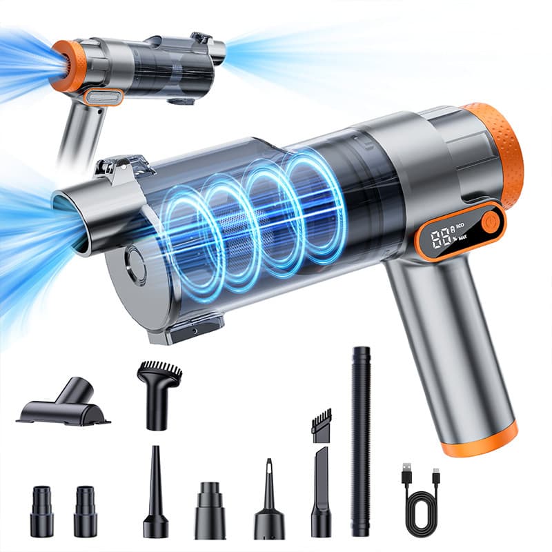 Car Vacuum Cleaner, Home Use, Super Strong Suction, Small Handheld, Mini, Cordless, Rechargeable, Brushless, Blow and Suction All-in-One Machine