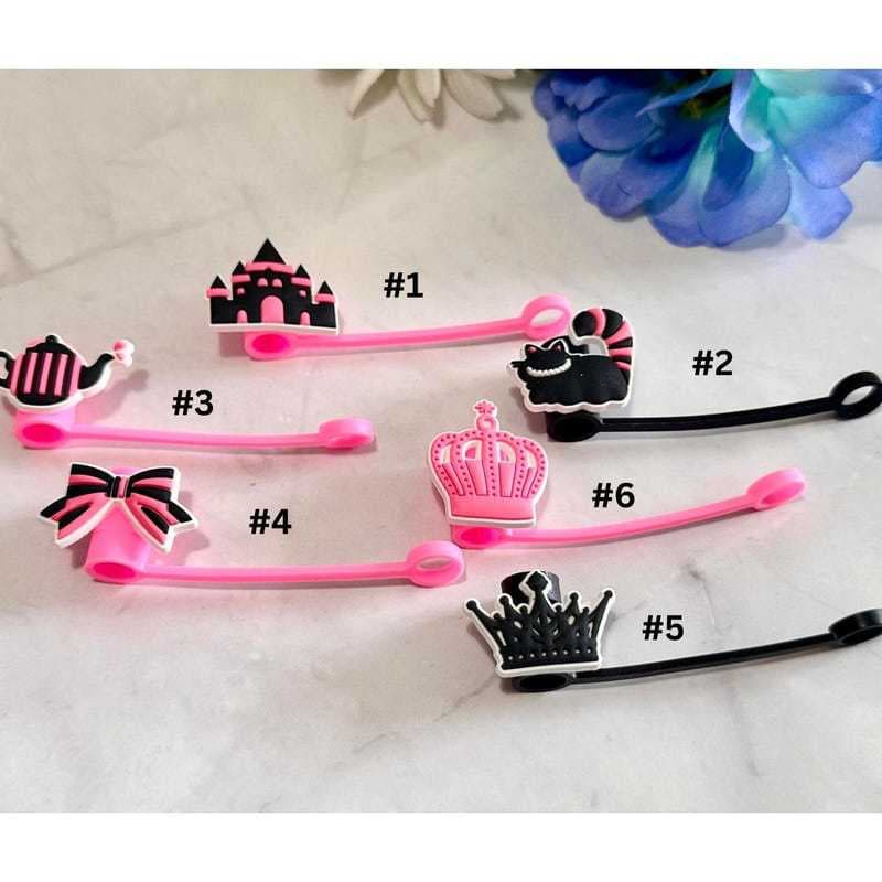 Princess Straw Topper Cup Accessories Princess Straw Sleeve for 7-8mm Straws Cute Girl Straw