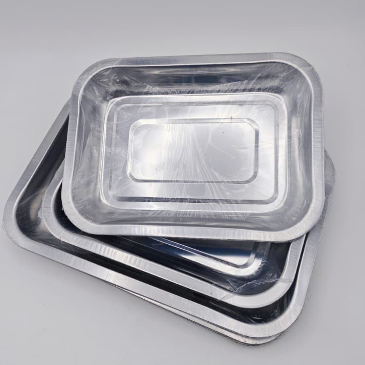 Stainless Steel Square Pan, Deep/Shallow Steaming Rice Pan, Thickened Rectangular Grilling Fish Pan, Square Dish, Deli Tray, Barbecue Tray