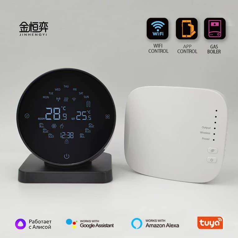 WiFi Smart Wall-Hung Boiler Thermostat Tuya APP Voice Remote Control Wireless Floor Heating Thermostat Panel