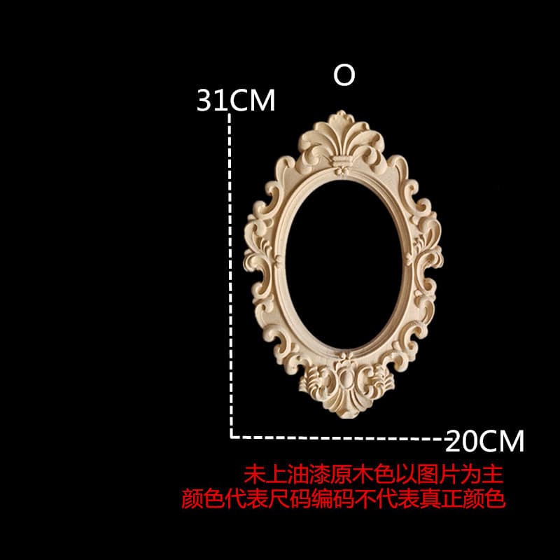 Dongyang Wood Carving European Style Applique Solid Wood Door Flower Decorative Wood Carving Fine Carving Solid Wood Furniture Decorative Cabinet Door Carving