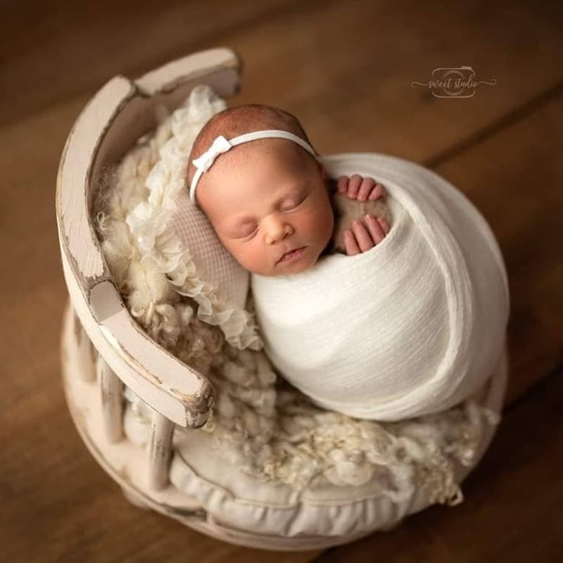 New Children's Photography Prop Round-Leg Wooden Chair Vintage Chair Newborn Photography Prop Kids Photo Prop
