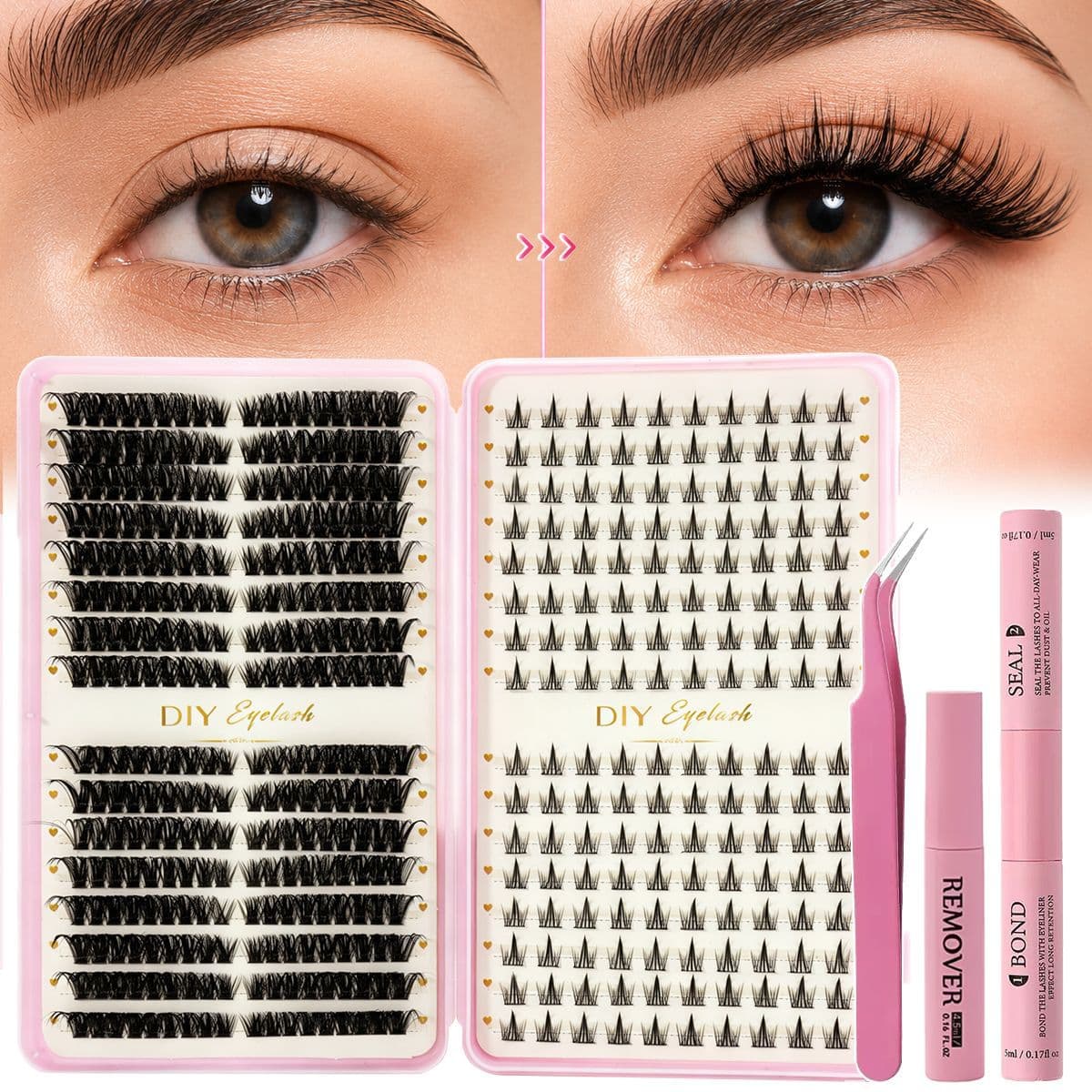 SHETZU Self-Lash Extension Kit Thick Natural Glue Remover Gel Tweezers Factory Direct Support Mixed Batch