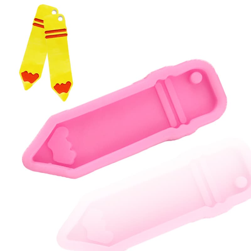 Jianmei In Stock Liquid Mold Pencil DIY Cartoon Shape Silicone Resin Mold Plaster Decoration Tool