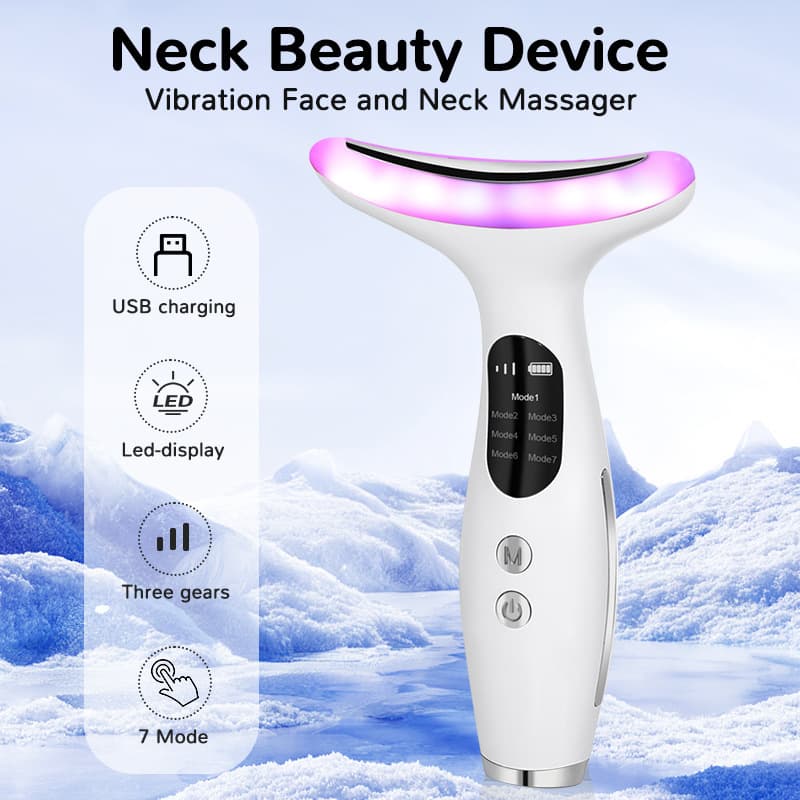 Cross-Best-Selling Neck Lift Firming Device for Wrinkle Removal, EMS Facial Vibration Massage, Anti-Aging Beauty Device