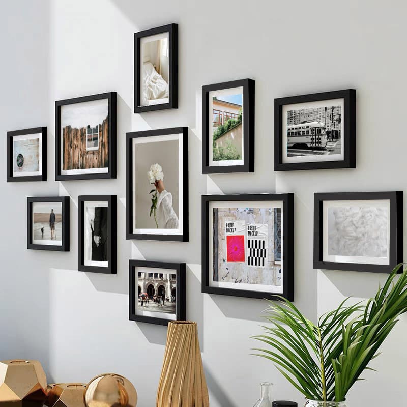Photo Wall Decor Creative Frame Hanging Combination Living Room Irregular Picture Wall Family Album Wall No-drill
