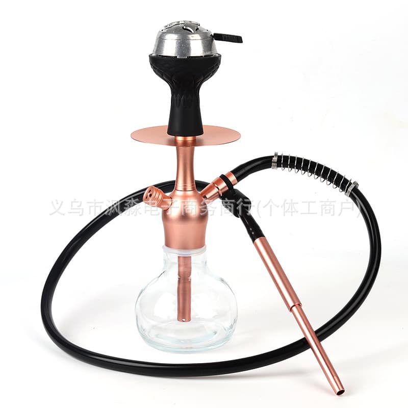 Cross-border E-commerce Hot Selling Stock Arabic Medium Hookah with Bag Single Hose Multi-Color Full Set Glass Hookah