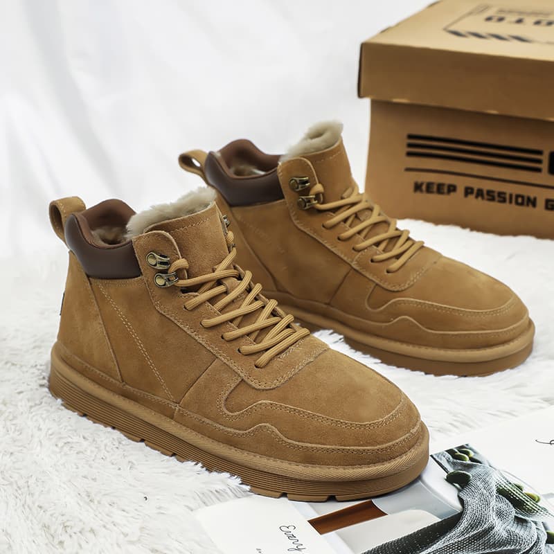 Northeast Snow Boots, Winter Fleece-Lined Warm Cotton Shoes, Casual Shoes, 2024 New Style Thickened Anti-Slip Short Top Puffy Shoes