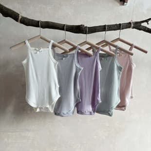 New Summer Infant Sleeveless Bodysuit Romper for Baby Boys and Girls, Ribbed Cotton Solid Color Vest Onesie with Stretch