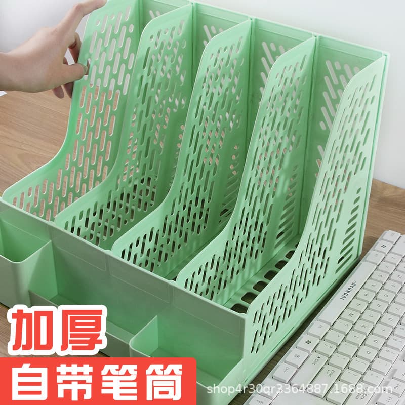 File Frame Storage Box Data Shelf Desktop Organizer Container Bookend Bookstand File Tray Large Capacity File Holder