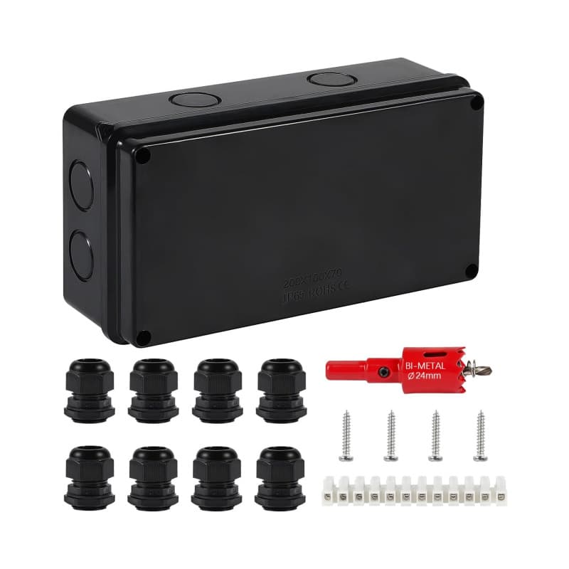 Plastic Waterproof Junction Box 200*100*70 Monitoring Waterproof Enclosure ABS Wire Junction Box Outdoor Terminal Box