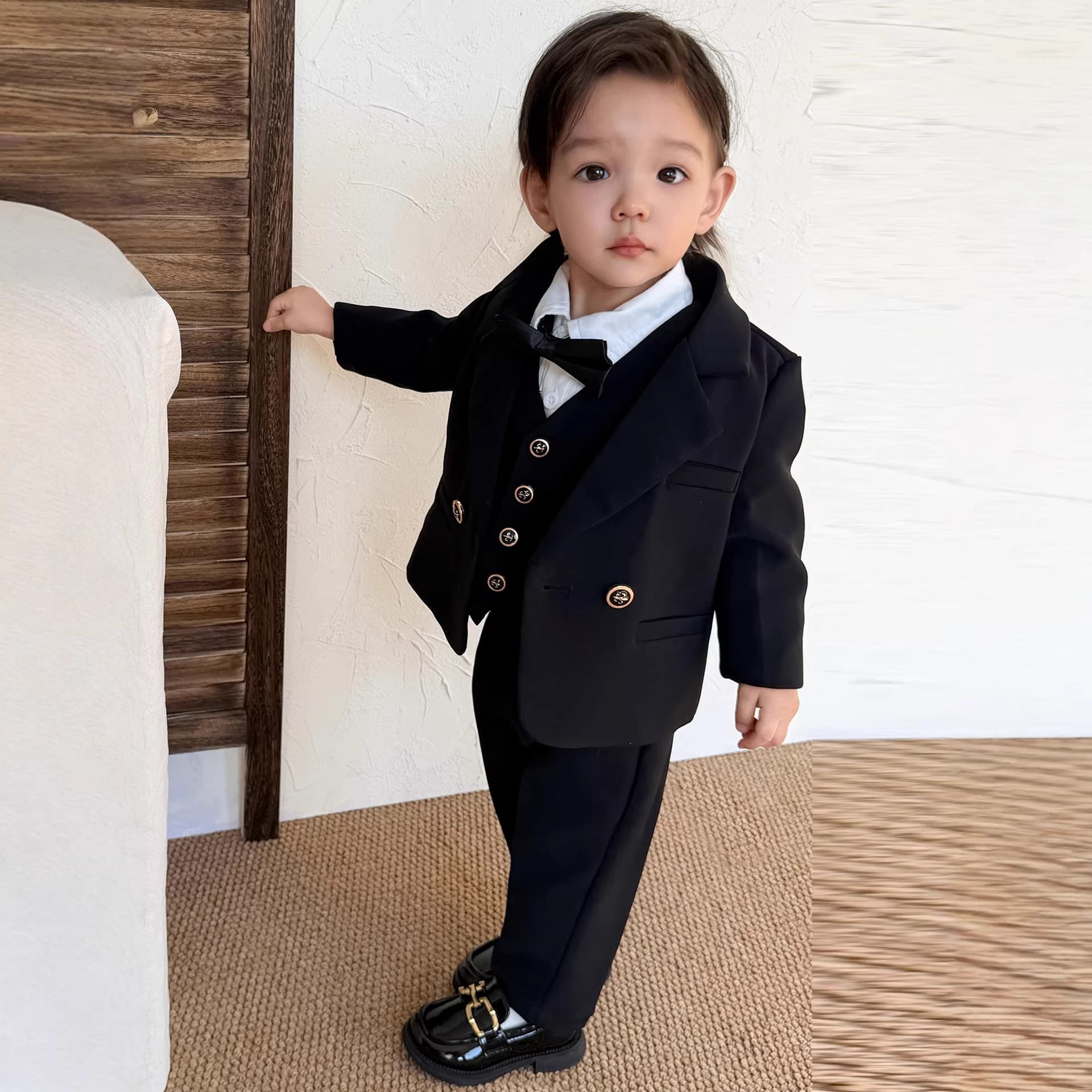 Boys Suit Set Spring and Autumn 2026 New Boys Fashionable Stylish Suit Toddler Korean Style Formal Wear