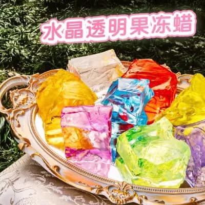 Jelly Wax Raw Material Colored Crystal Wax DIY Candle Making Kit Transparent Soft Wax Mold Wholesale