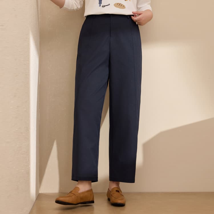 Soft and Comfortable Pants - Xianlixiu Plus Size Women's Simple Casual Straight Leg Pants, 2025 Autumn New Arrival