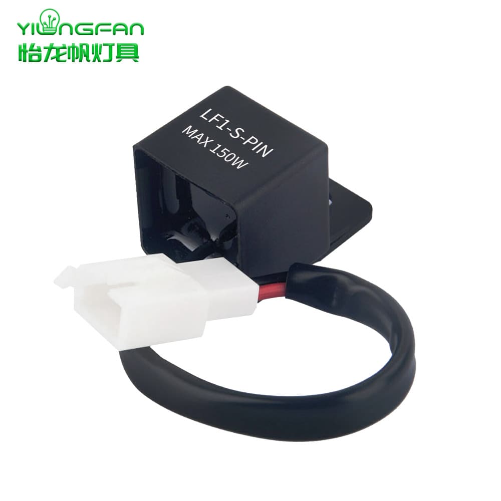 Compatible with Modified LED Turn Signal Flasher Relay 2-PIN FL1-S-PIN MAX 150W