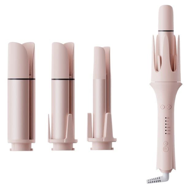 All-in-One Automatic Curling Iron with Negative Ions, Multi-Function Hair Styler with Interchangeable Heads