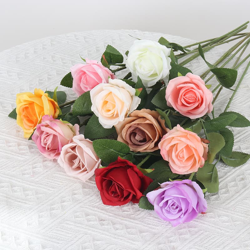 Simulated Flannel Rose Artificial Fake Flowers for Valentine's Day Wedding Decoration Rose Wall Waterfall Wholesale