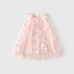 Girls Dress Summer Mesh Princess Dress Baby Girl Birthday Dress Tutu Dress Infant High-End Feel Dress
