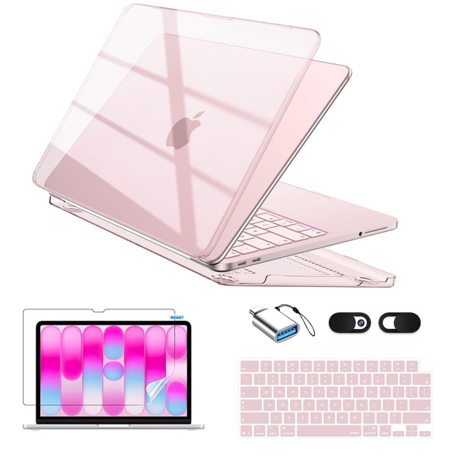 Suitable for MacBook neo 13-inch protective case crystal transparent Apple computer case set accessories Amazon cross-border