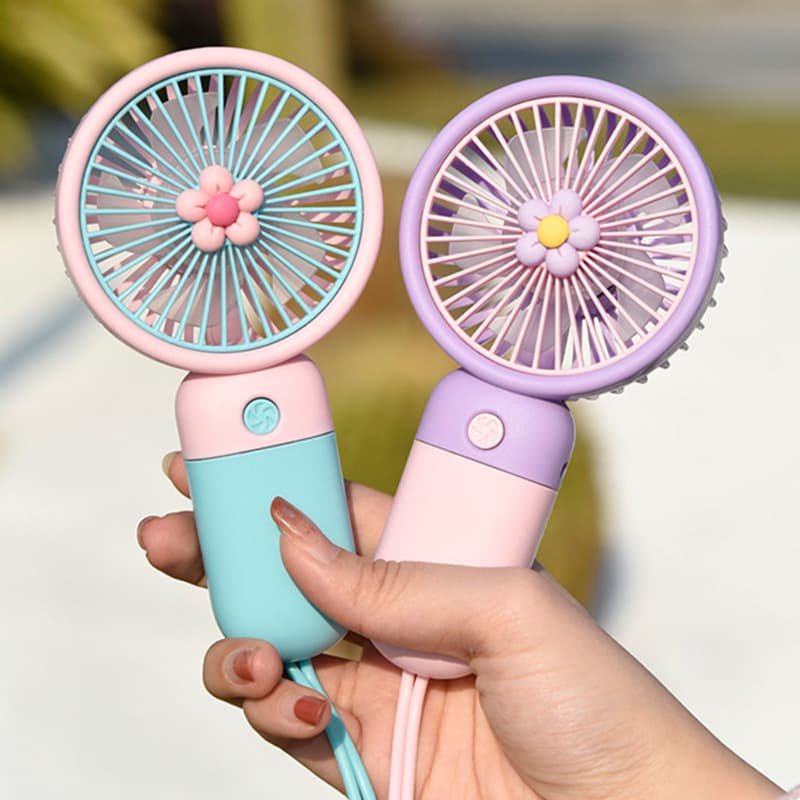 Summer USB Rechargeable Mini Handheld Fan, Small Portable Desk Fan for Dormitory, Camping Fan, Small Gift