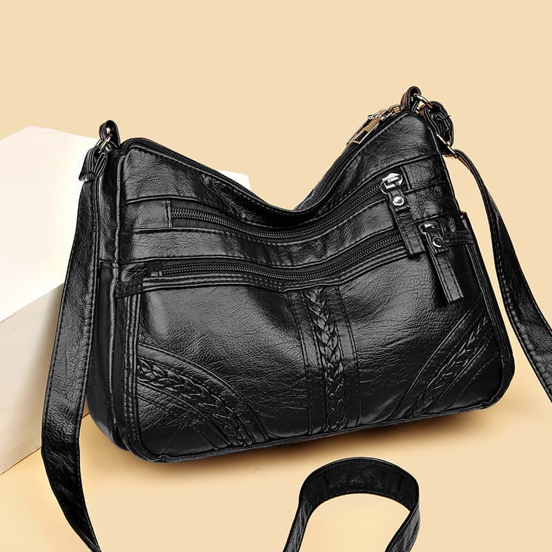 Luxurious Soft Leather Mom Bag Large Capacity Single Shoulder Slant Cross Female Bag Fashionable New Hot Sale Of The Season Cros