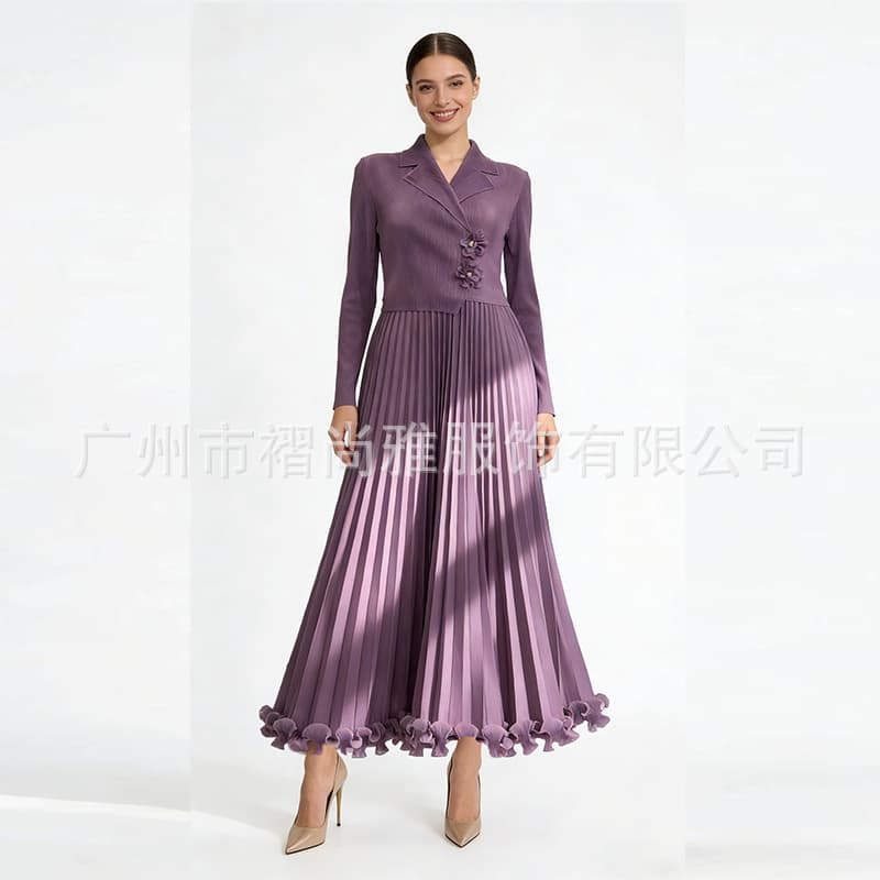 Factory Direct Supply Premium Dress Fashionable Elegant Long Dress 2026 Spring Slim Fit New French Style
