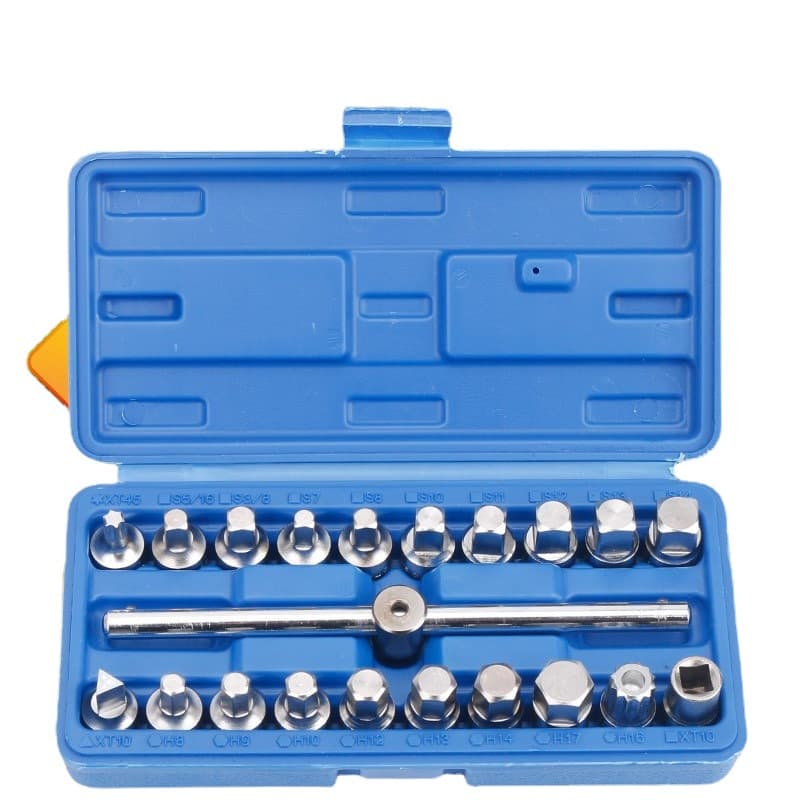 21 pieces oil pan oil drain screw wrench Volkswagen Audi car maintenance four-corner hexagonal oil change maintenance oil drain tool