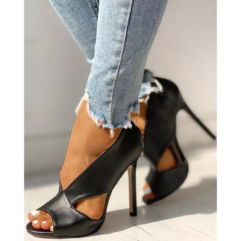 2020 Summer New Women's Shoes Large Size 40-43 Sandals High Heels Thin Heel Women's Shoes