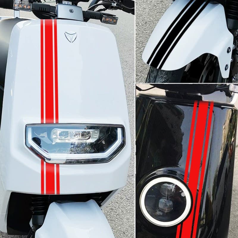 Stripe Sticker Electric Motorcycle Decal Fuel Tank Mudguard Strip Waterproof Decal Vertical Film