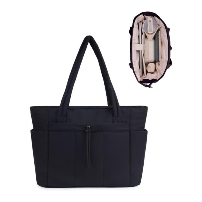 In Stock New Quilted Tote Bag Large Capacity Women's Laptop Bag Ladies Handbag Lightweight Shoulder Bag