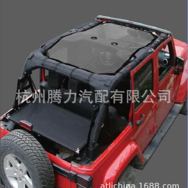 Mesh Sun Shade Top for Jeep Wrangler JK 4-Door 2007-2017